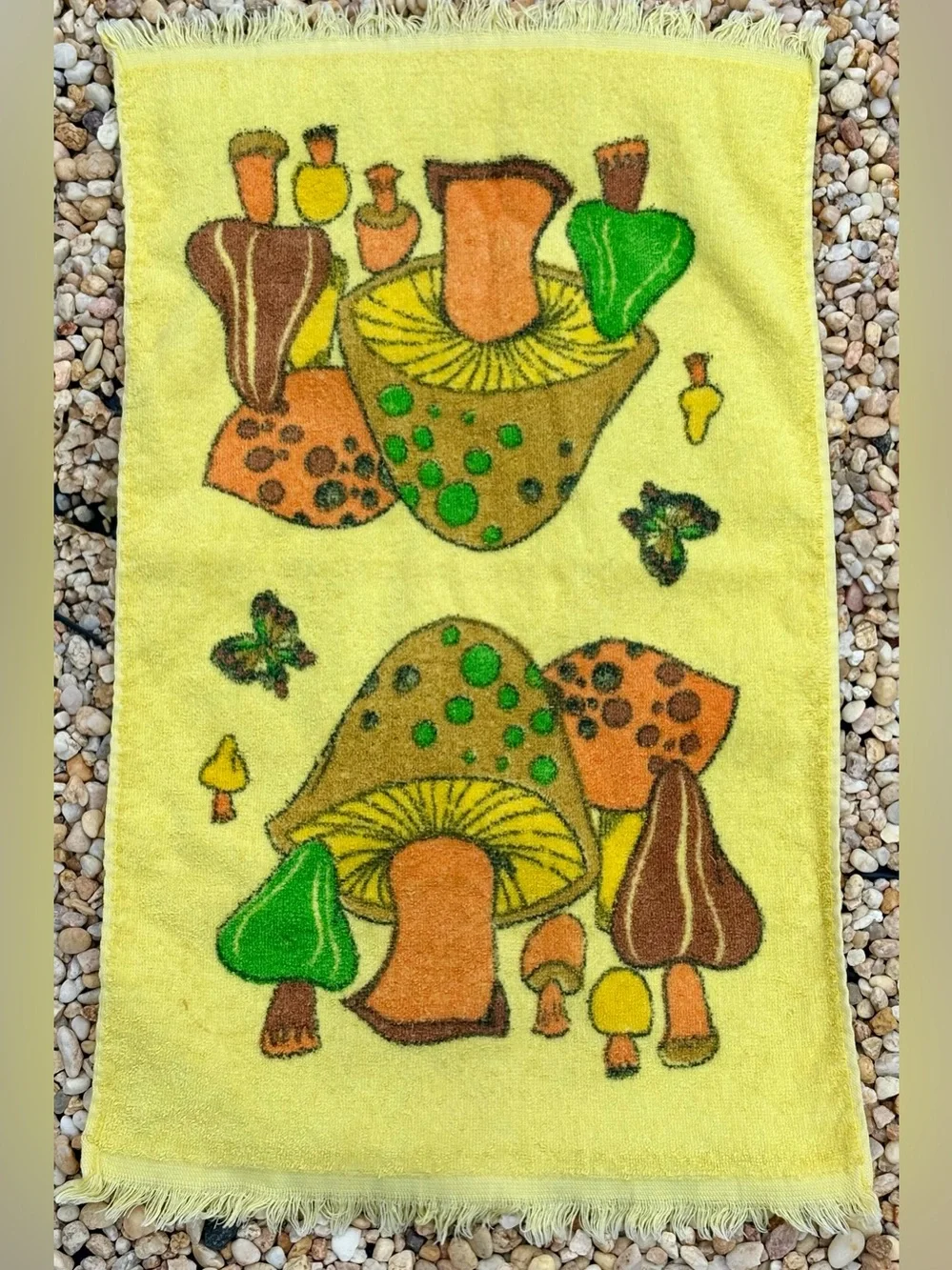 Vintage Cannon Merry Mushroom Hand Towels (set of 2)